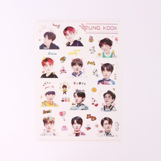 Set Sticker BTS/Jungkook/V kute miếng dán
