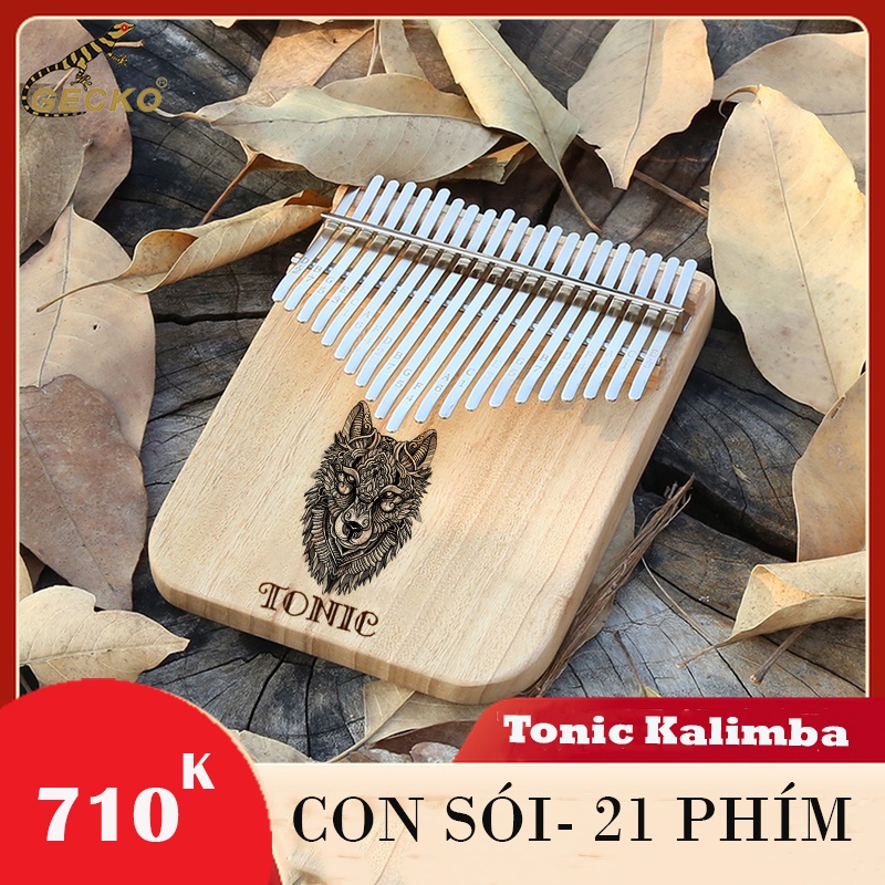 Đàn kalimba Tonic 21 phím gỗ Tuyết Tùng TT002- Số lượng giới hạn tặng quà decor