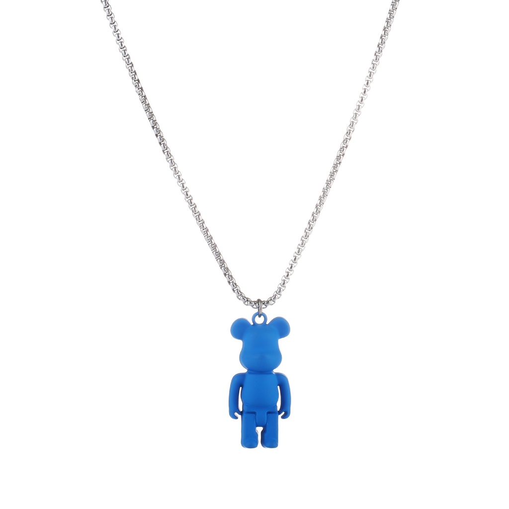 Dây chuyền mặt bearbrick thép không gỉ cực bền mama king