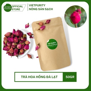 Trà hoa hồng Đà Lạt Vietpurity sấy khô 50g - detox thải độc, chống lão hóa