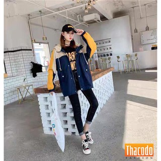 Áo Khoác Dù Phối Màu Có Nón Cực Chất
