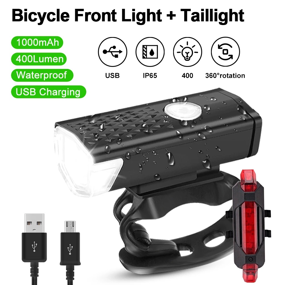 1 Bộ Đèn Led 300 Lumens Cảnh Báo An Toàn Cho Xe Đạp