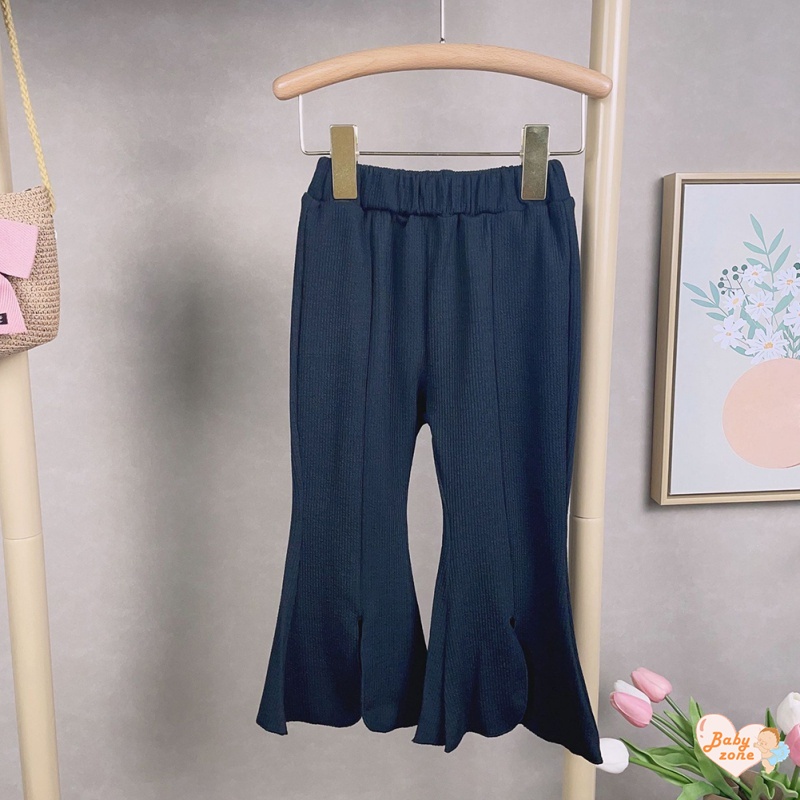 Bộ Áo Tay Dài Màu Sắc Trơn Và Quần Dài Phong Cách Hàn Quốc Cho Bé Gái