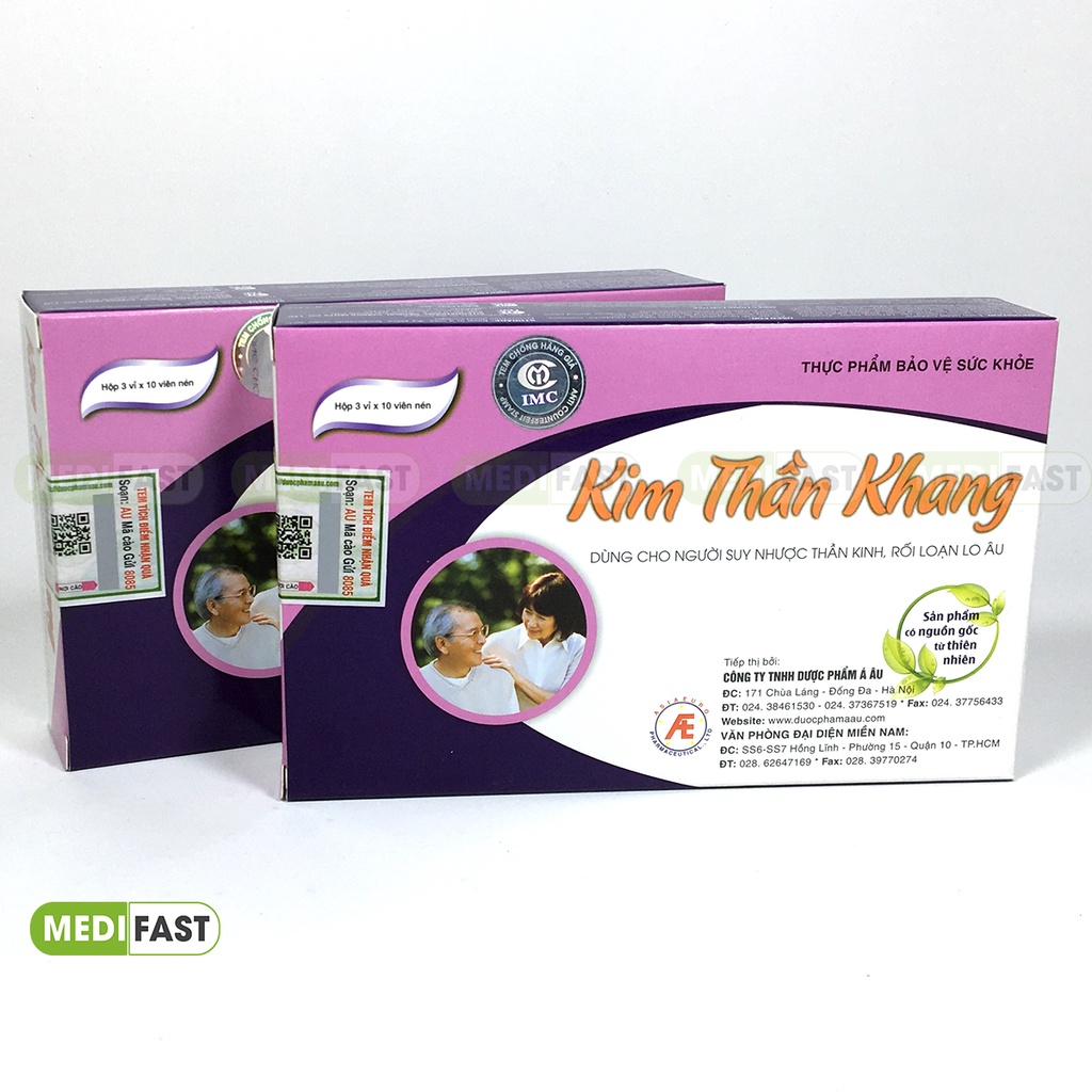Kim Thần Khang - Hỗ trợ Mất Ngủ, Rối Loạn Lo Âu, Đau Đầu, Giúp Dưỡng Tâm, An Thần - Mua 6 tặng 1 bằng tem tích điểm