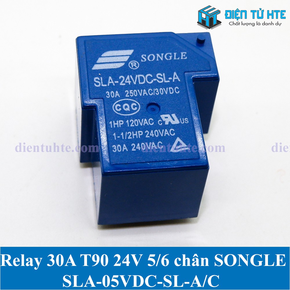 Relay T90 30A 24V 5 chân 6 chân SLA-24VDC SONGLE [CN2]