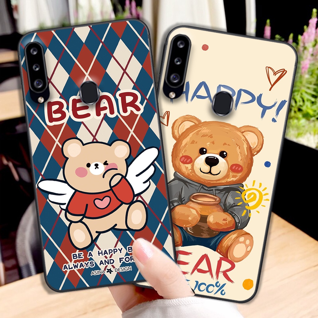 Ốp lưng Samsung A10s / A20s / A20 / A30 in hình cute, chú gấu thể thao tinh nghịch cực đáng yêu