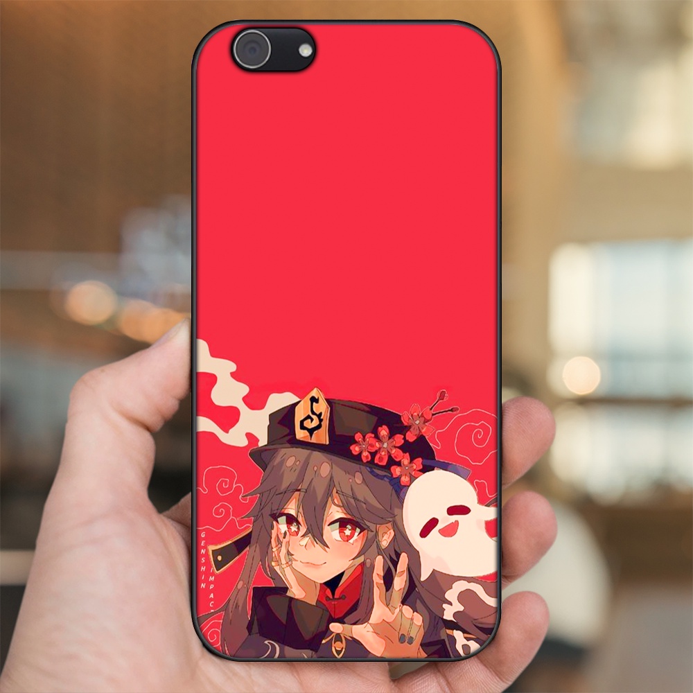 Ốp lưng Vivo Y53, Y69, Y71, Y81, Y83 viền đen in hình Hutao Genshin Impact