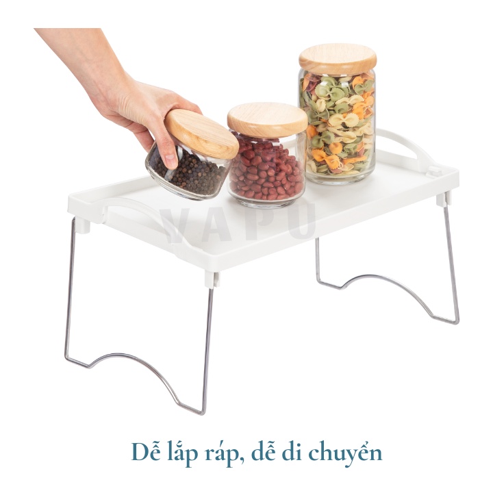Kệ gấp Inochi, đựng gia vị, đồ dùng nhà bếp, thông minh, cao cấp, kháng khuẩn, tiện dụng