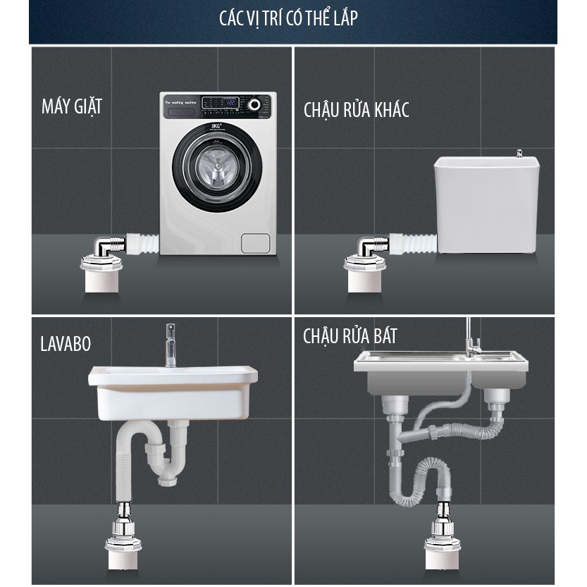 Nắp Ống Xả Máy Giặt Ngăn Mùi