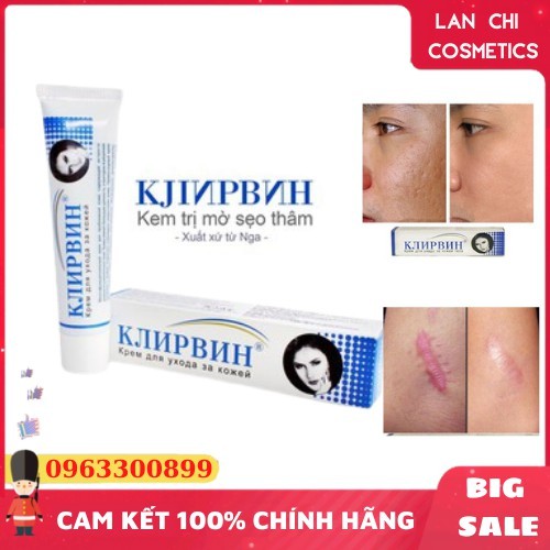 [MUA 2 TẶNG 1] KEM GIẢM SẸO NGA KLIRVIN 25g - Mờ sẹo trong 2 tháng