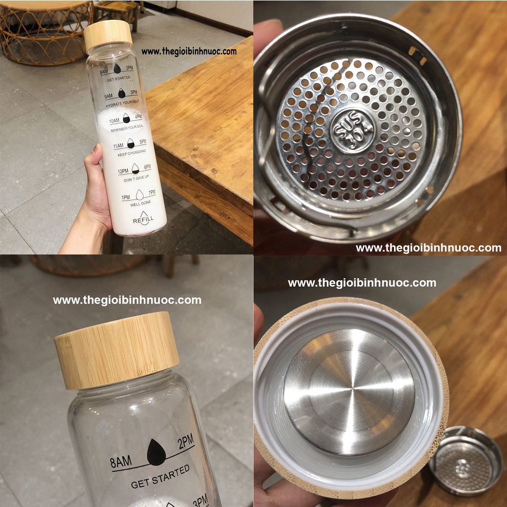 Bình Nước Thủy Tinh WATER PONGDANG Detox