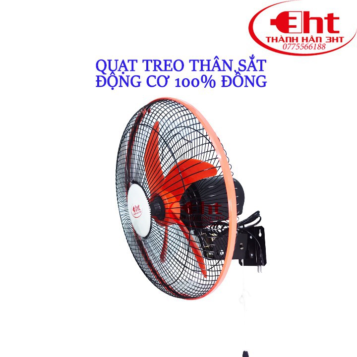 QUẠT TREO THÂN SẮT - MOTER ĐỒNG 100%