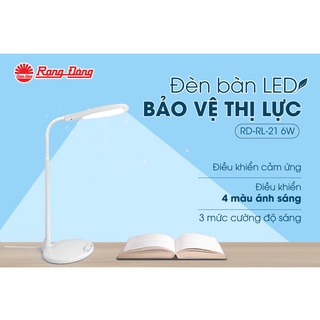 [RẠNG ĐÔNG CHÍNH HÃNG]Đèn bàn LED Cảm ứng Model: RD-RL-21 6W