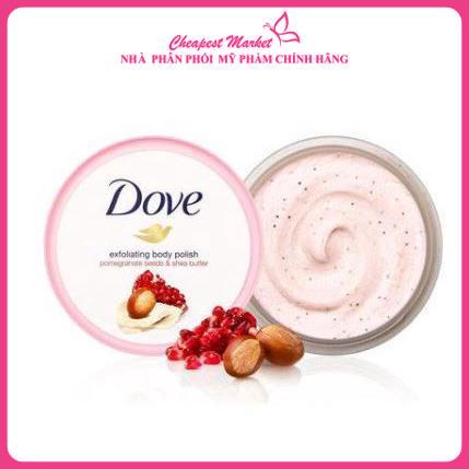 Tẩy Da Chết Toàn Thân DOVE Exfoliating Body Polish Lựu Bơ Hạt Mỡ 298g Bản Mỹ US