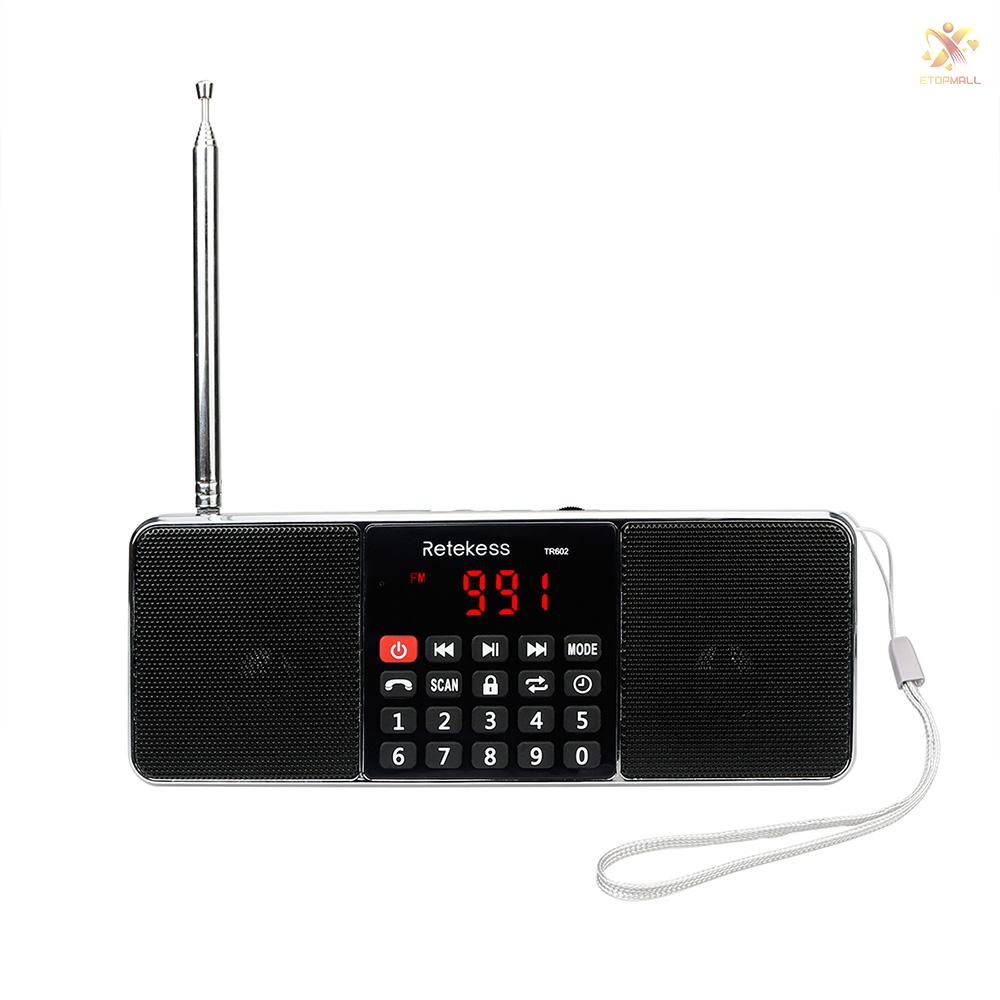 Radio Kỹ Thuật Số Tr602 Fm / Am Mp3 Hỗ Trợ Thẻ Nhớ Tf Và Phụ Kiện