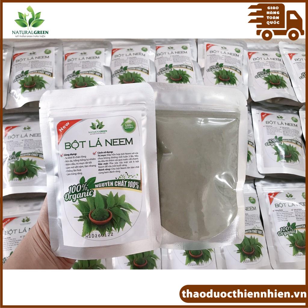 ( Nguyên chất 100% ) Bột lá neem, dưỡng trắng da, giảm mụn , sáng da, se khít lỗ chân lông