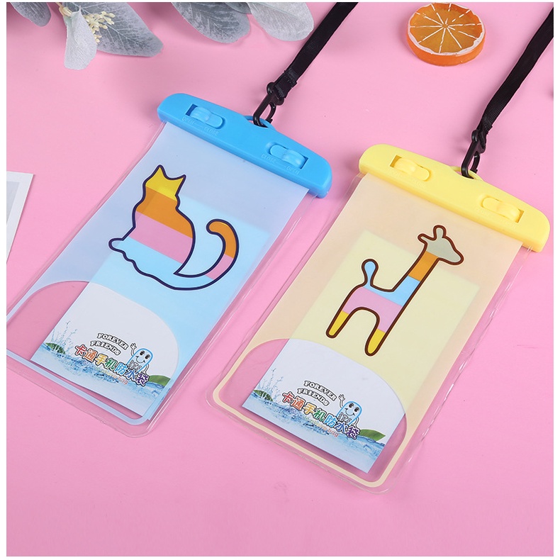 Túi Chống Nước Điện Thoại Túi Đựng Điện Thoại Chống Nước Khi Đi Bơi, Đi Biển, Đi Mưa Hình Động Vật Kute - Minh An Saigon