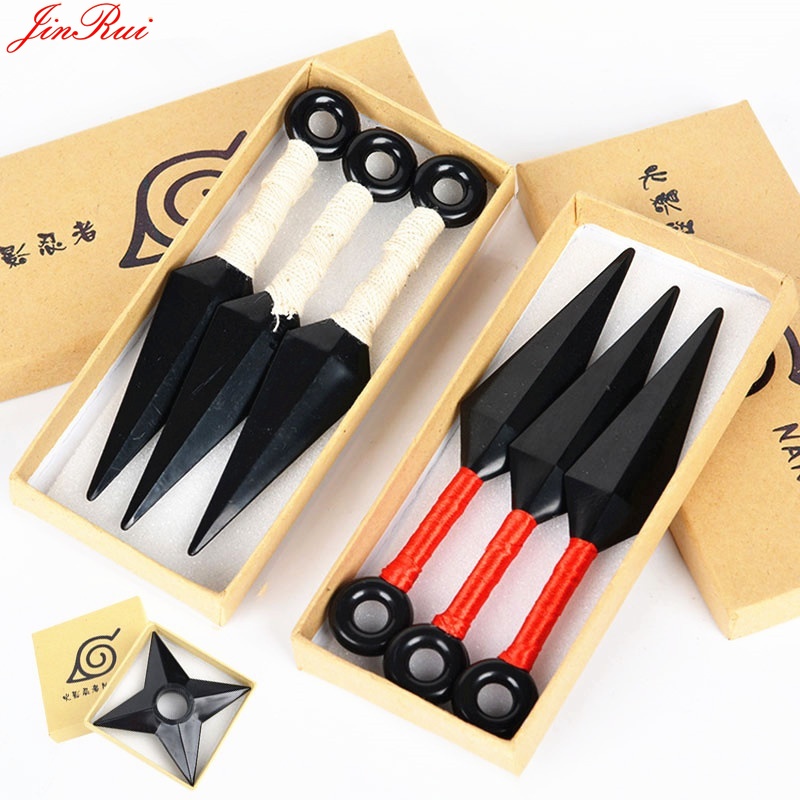 Phụ Kiện Vũ Khí Bằng Nhựa 10 Kiểu Naruto Kunai Shuriken Hóa Trang Naruto Dành Cho Trẻ Em