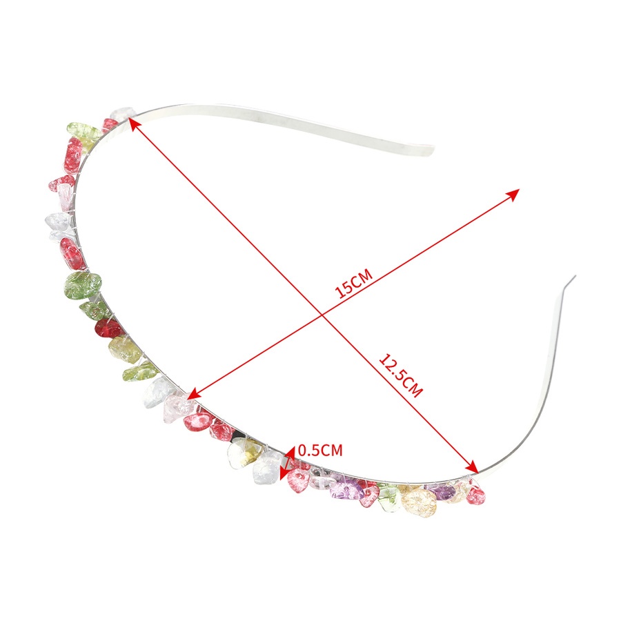 Băng đô cài tóc đính hạt đá nhiều màu phong cách Hàn Quốc cho nữ