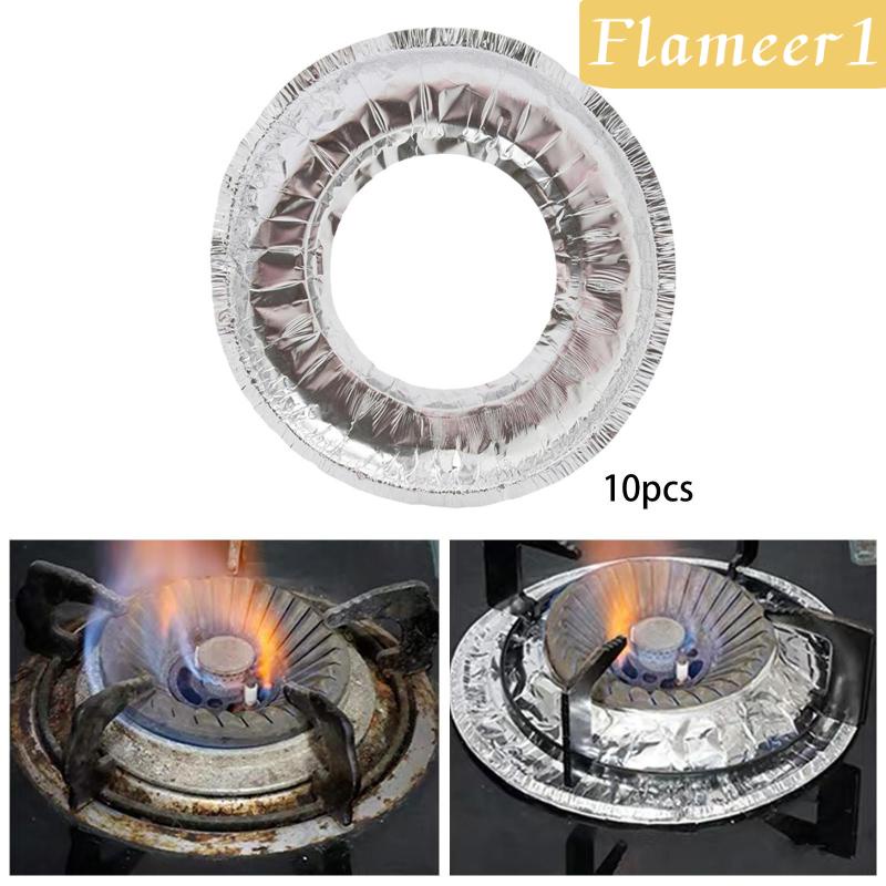 [flameer1] Set 10 Vỏ Bọc Bếp Ga Bằng Lá Nhôm Dễ Lau Chùi