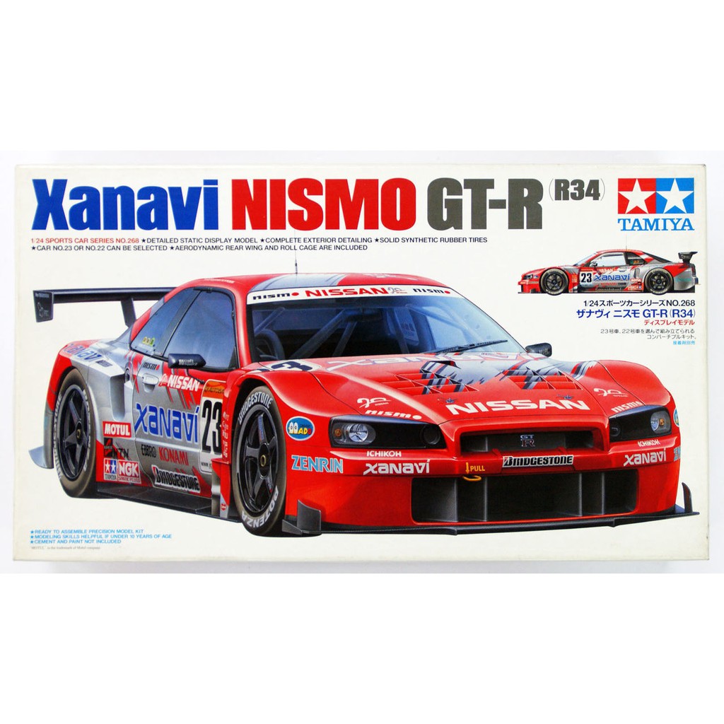Tamiya 24268: Mô Hình Xe Đua 1/24 Xanavi Nismo GT-R (R34)