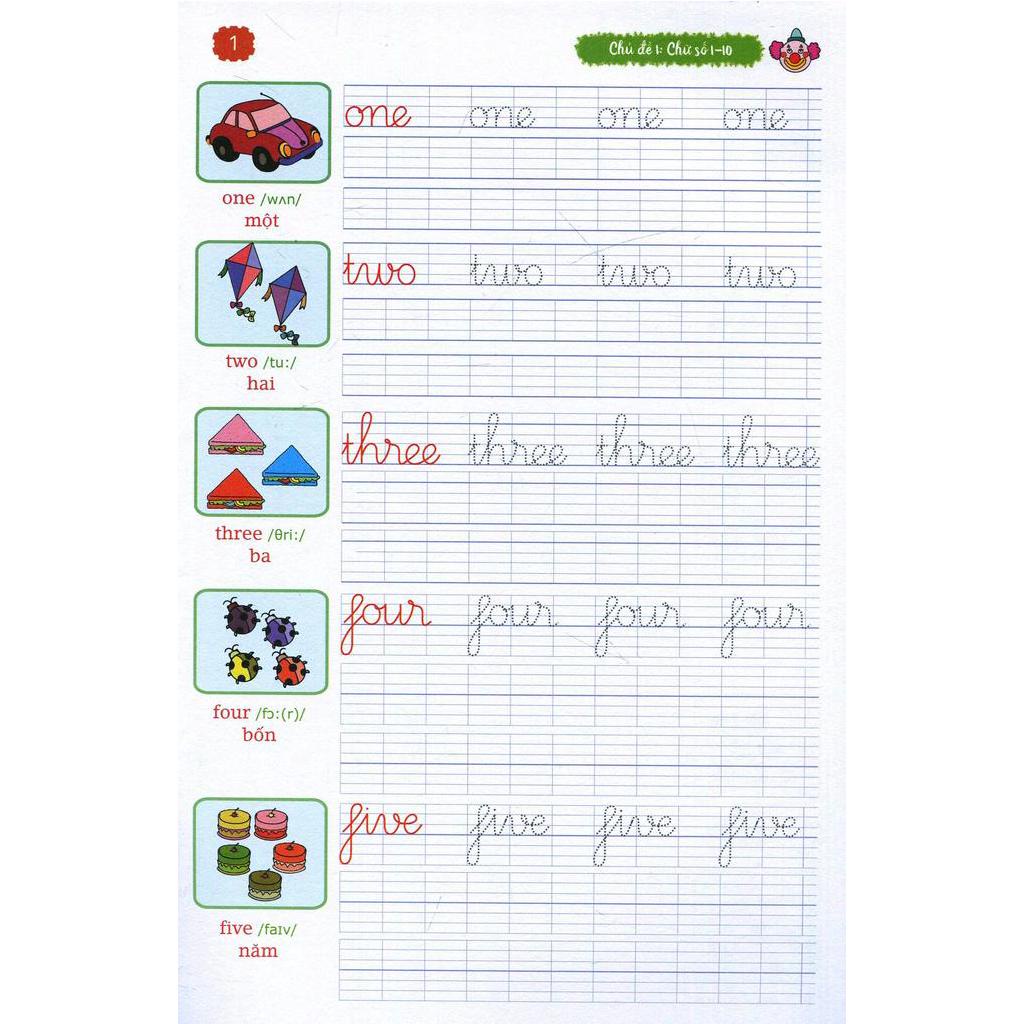 Sách Bé Tập Viết Chữ Đẹp Tiếng Anh 1 (Khổ Nhỏ)