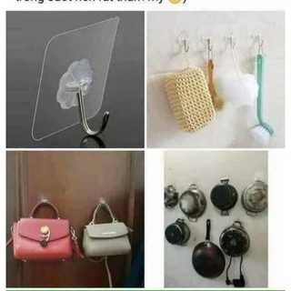 Móc dán cường lực trong suốt 1k/c
