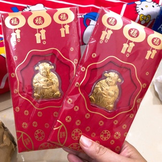 Bao lì xì Thần Tài mạ vàng