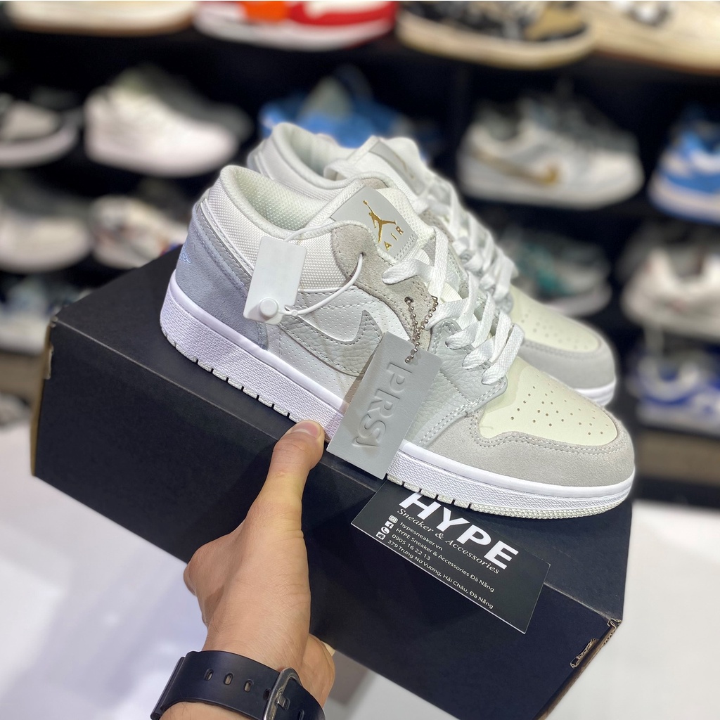 Giày sneaker Jordan 1 low paris ( xám trắng ) - Bản 1:1 chuẩn .