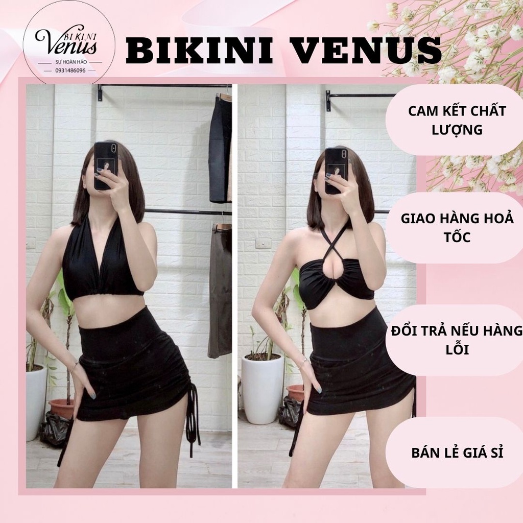 BIKINI, ĐỒ BƠI ĐI BIỂN HAI MẢNH ÁO BUỘC DÂY QUẦN RÚT HAI BÊN HÔNG PHỐI NHIỀU KIỂU SEXY
