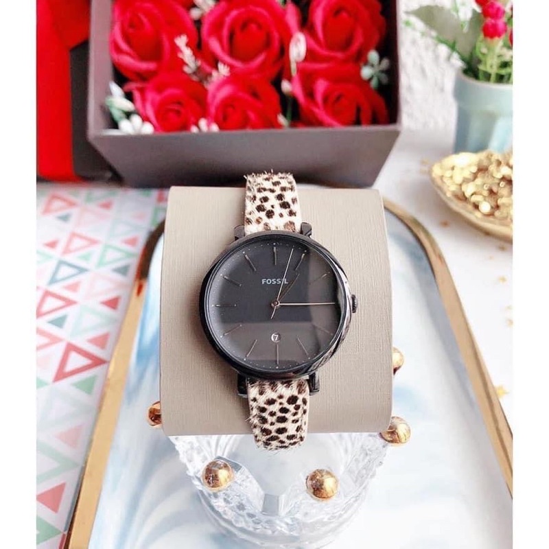 Đồng hồ nữ FOSSIL size 34mm lông beo cực sang chảnh - Hàng nhập Mỹ Bao Auth trọn đời