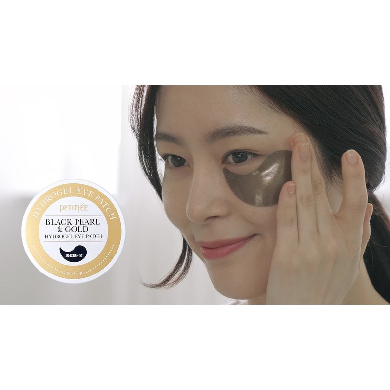 Mặt nạ mắt Petitfee Black Pearl & Gold Hydrogel Eye Patch (60 miếng)