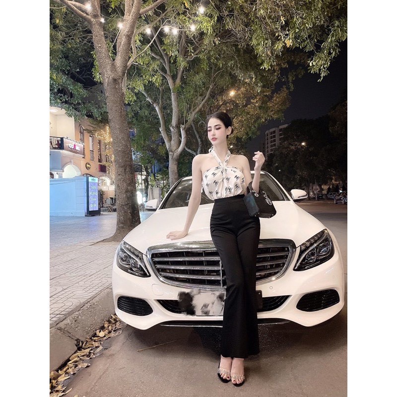 Quần legging ống loe bigsize nữ cạp cao co giãn to rộng 40kg đến 75kg