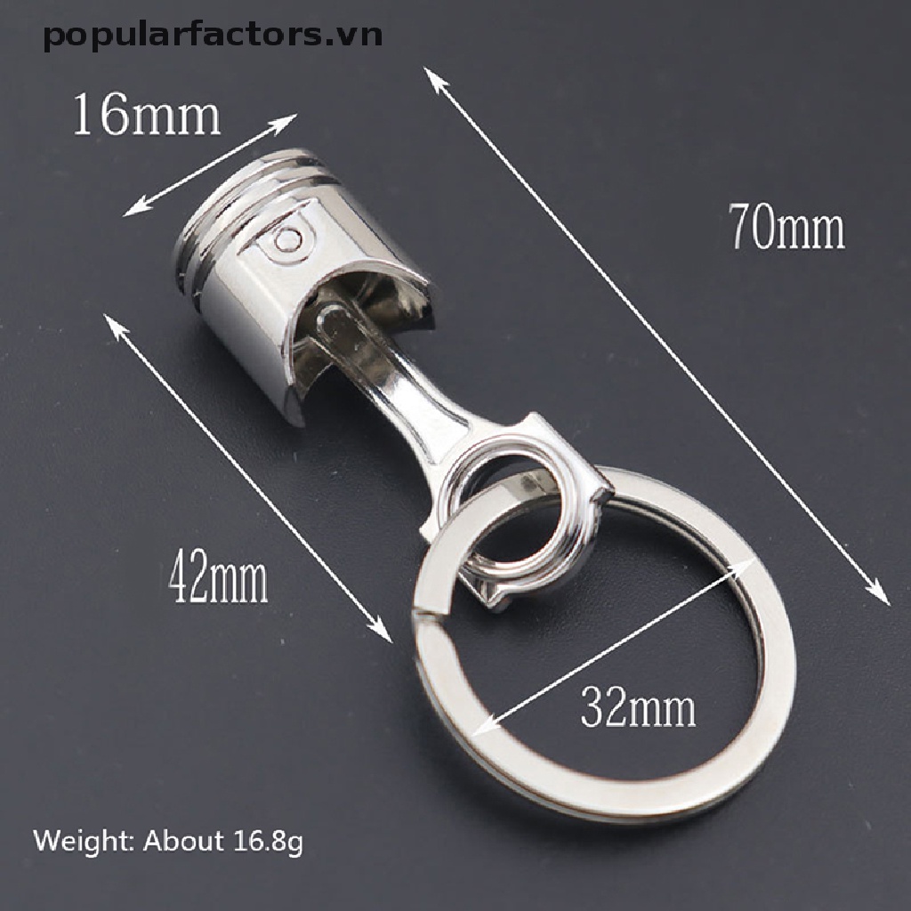 [Phổ Biếnfactors] Móc Khóa Pít Tông Bạc Đánh Bóng Mô Hình Xe Hơi [VN]