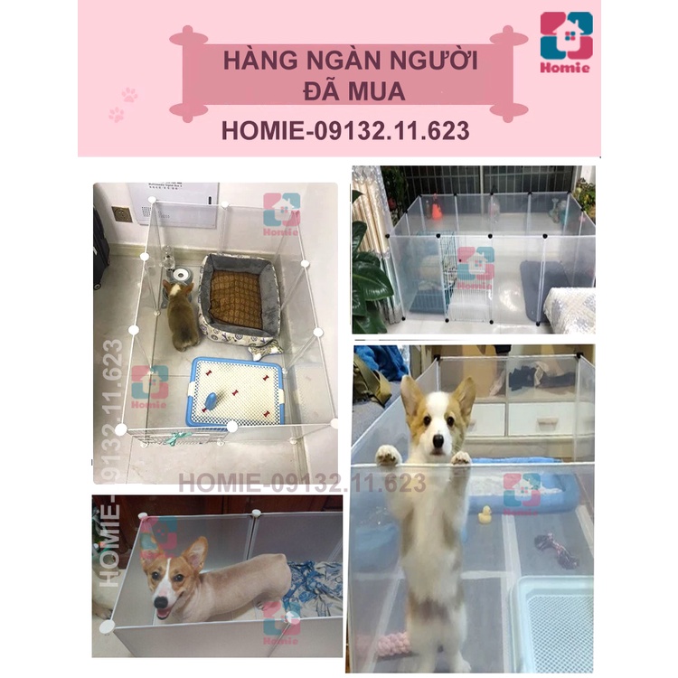 Chuồng quây chó mèo bán theo tấm tặng chốt để lắp - loại 1 dày xịn rẻ nhất shopee - Phụ kiện chó mèo