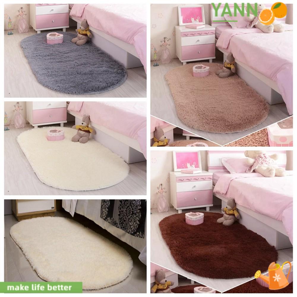 Thảm Lông Mềm Mại Thấm Hút Nhiều Màu Sắc Cho Phòng Tắm/Phòng Ngủ/Nhà Tắm Yi1