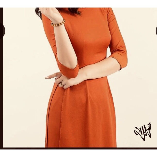 Áo Dài Lụa Tô Châu - Màu Cam