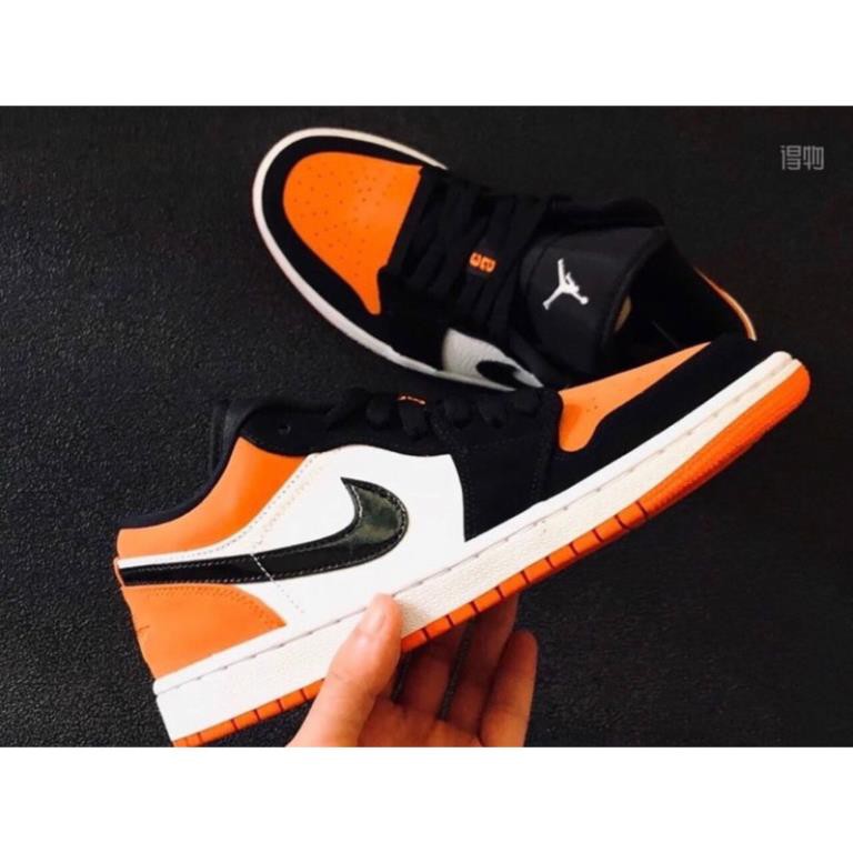 Giày Jordan  cổ thấp, Giày sneaker JD1  đen cam  cổ thấp nam nữ full box Bill | BigBuy360 - bigbuy360.vn