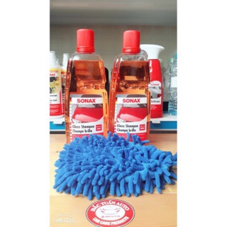 Combo 2 chai nước rửa xe sonax - 314300- chai 1000ml - Tặng 1 găng tay xù cọ vành