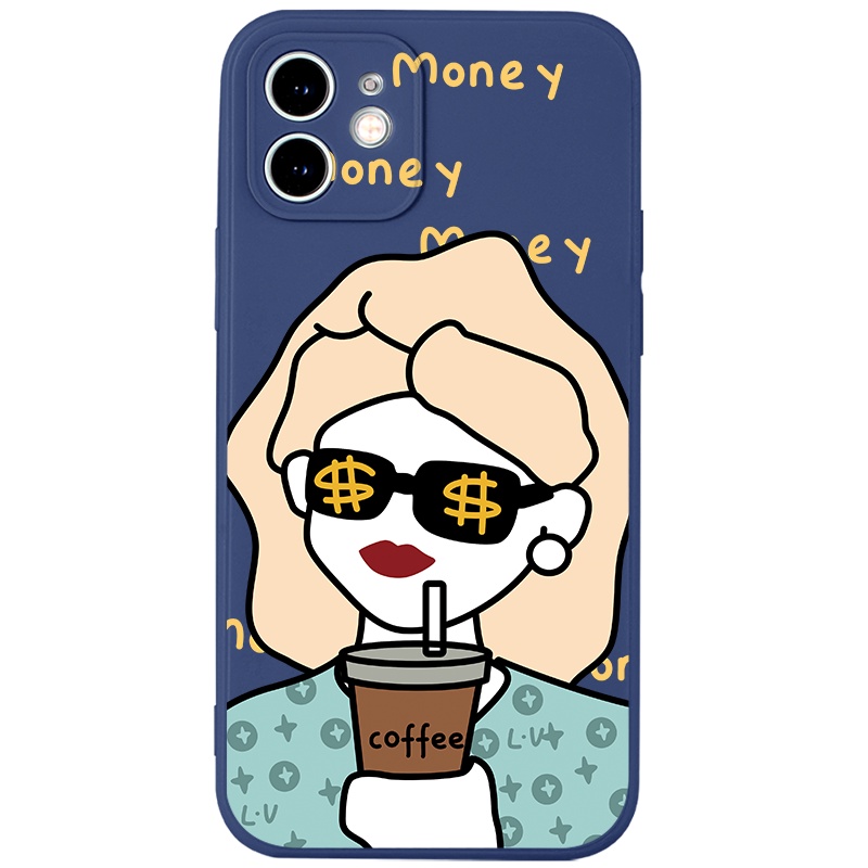 Ốp lưng JURSUE hoạt hình cặp đôi dễ thương đẹp cho iPhone 13 12 11 Pro Max SE 2020 X XR XS ip 8 7 6 6S Plus kute Y294