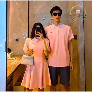 Váy thun đôi form rộng thêu bướm (có thể đặt lẻ)