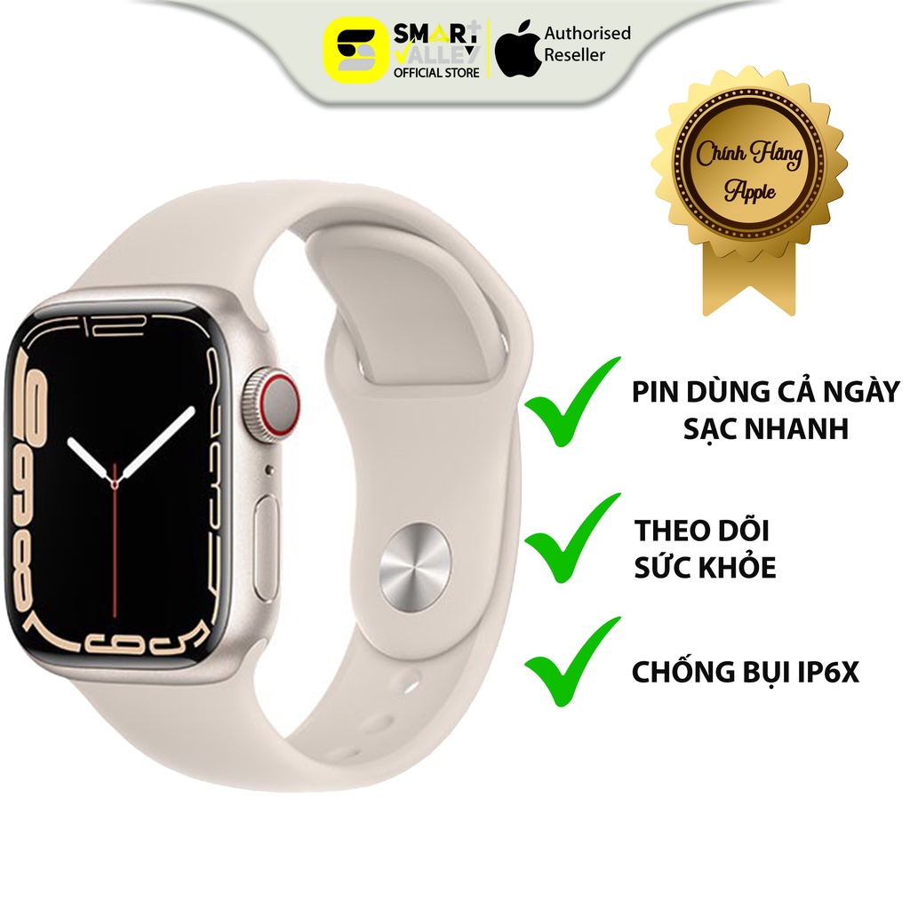 Apple Watch Series 7 Nhôm GPS Dây Thể Thao Chính Hãng VN/A - Bảo Hành 12 Tháng