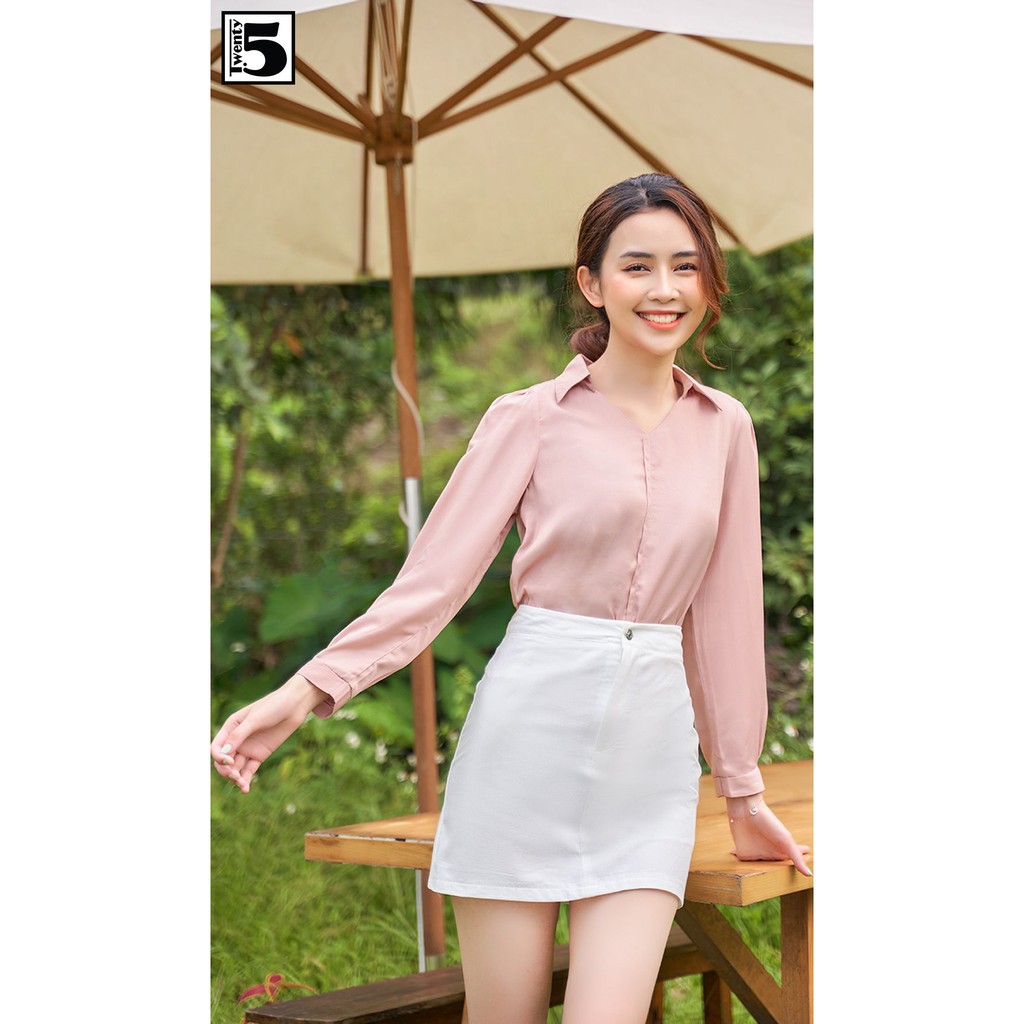 Áo sơ mi nữ cổ đức tay bồng Twentyfive N1005