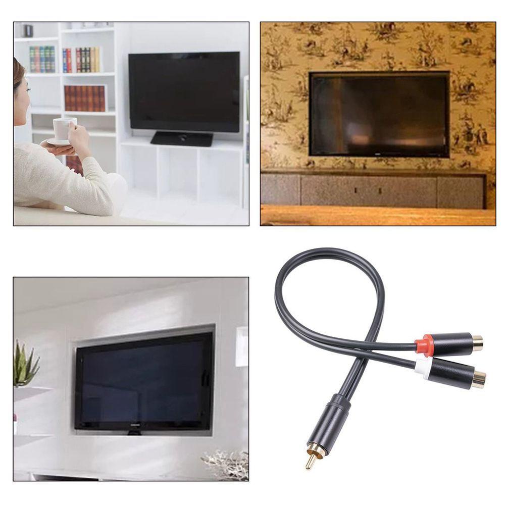 Cáp Chuyển Đổi Âm Thanh 3.5mm Sang 2RCA TV 2 RCA Male Sang 1 RCA Female