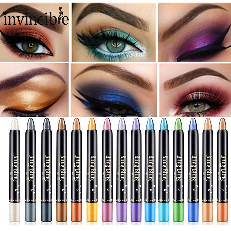 Phấn Mắt Dạng Bút 15 Màu Sắc Tùy Chọn Chống Thấm Nước Lấp Lánh
