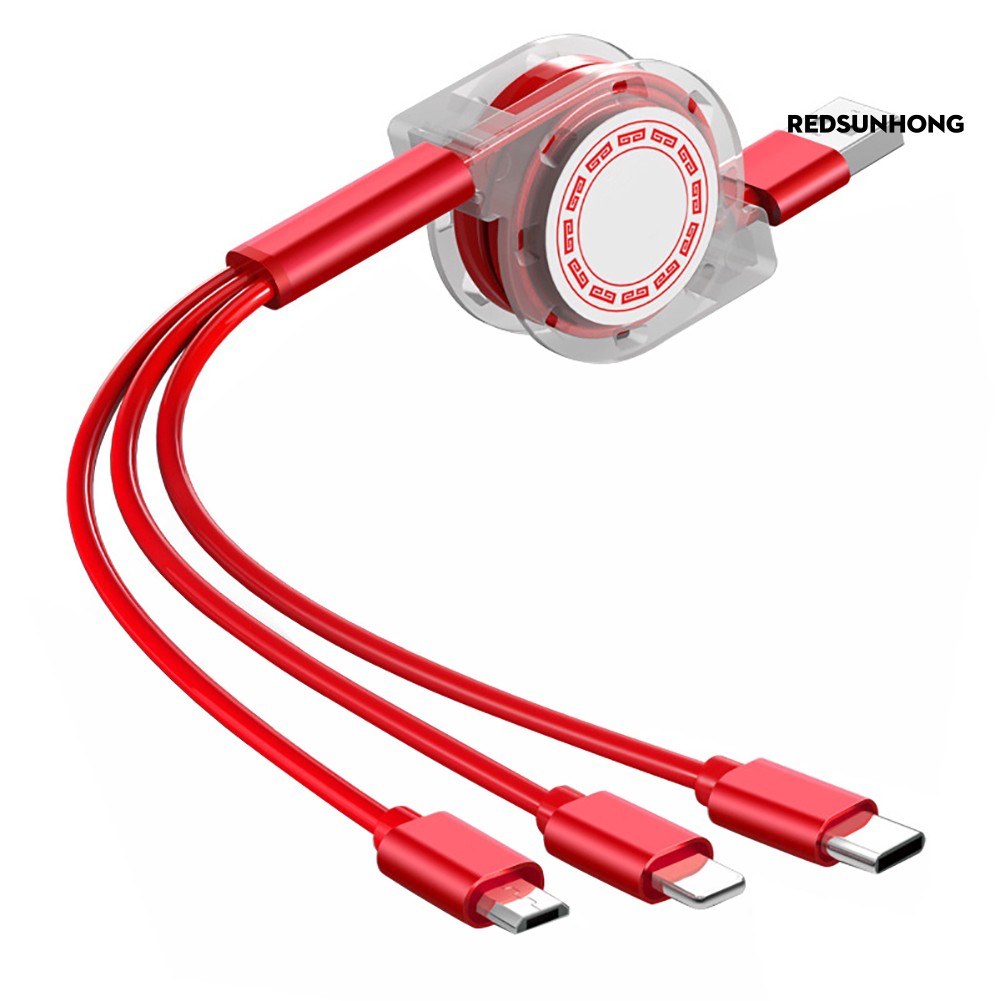 Dây cáp sạc nhanh 3 trong 1 2A Micro Usb Type C thích hợp cho Android Iphone