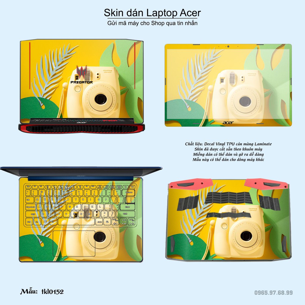 Skin dán Laptop Acer in hình thiết kế nhiều mẫu 4 (inbox mã máy cho Shop)