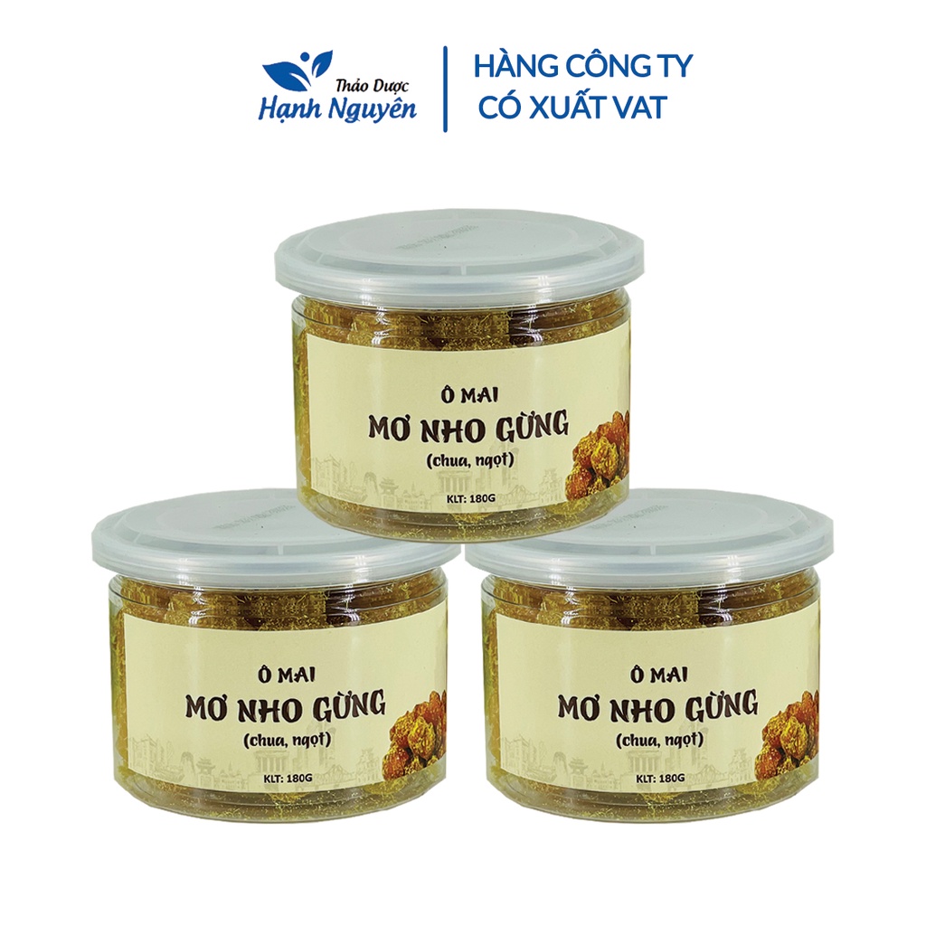 Ô mai mơ nho gừng chua ngọt 100g (Đồ ăn vặt, đặc sản Hà Nội, xí muội) - Thảo Dược Hạnh Nguyên