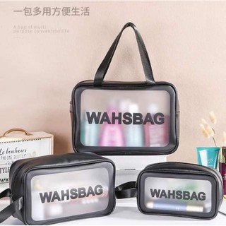 Sét 3 túi nhựa trong đựng mĩ phẩm ( washbag), sét 3 túi đựng mỹ phẩm loại mới