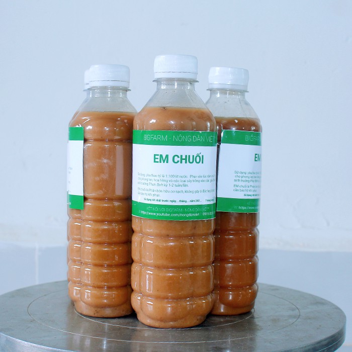 Combo 3 chai chế phẩm vi sinh dịch chuối lên men 500ml kích thích hoa hồng đâm chồi, ra hoa